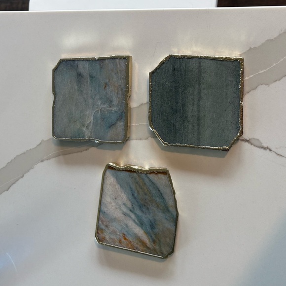 3 Anthropologie Agate coasters - Picture 2 of 3